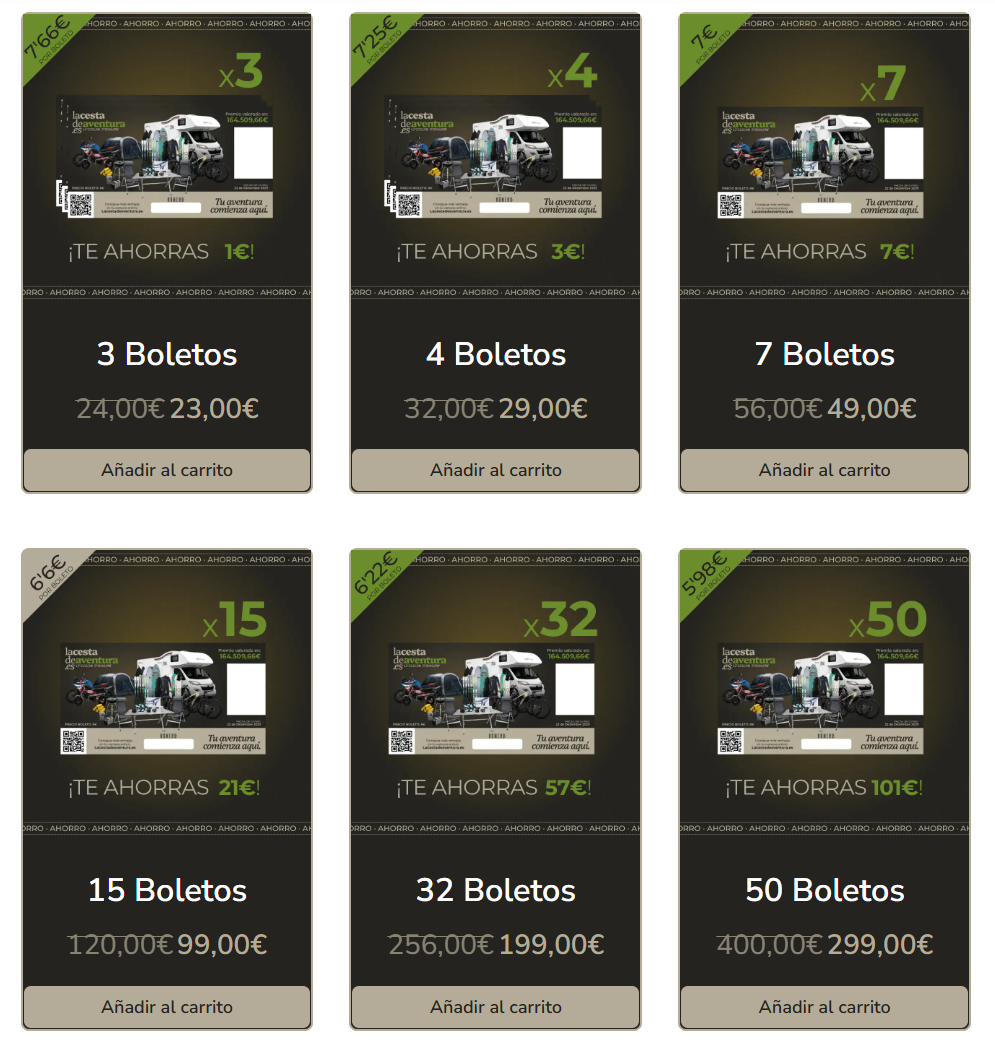 packs ahorro la cesta de aventura camper