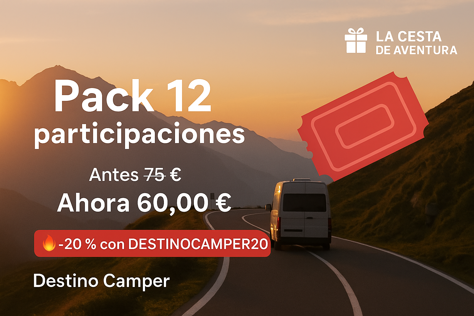 La Cesta de Aventura Pack 12 participaciones