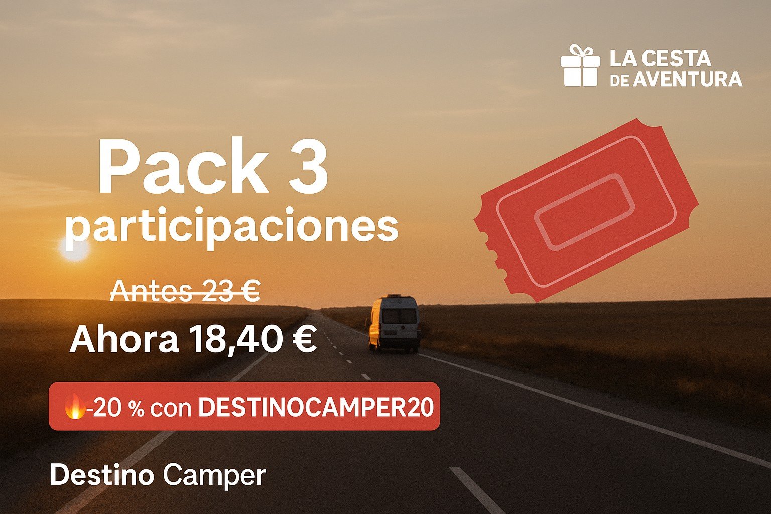 La Cesta de Aventura Pack 3 participaciones