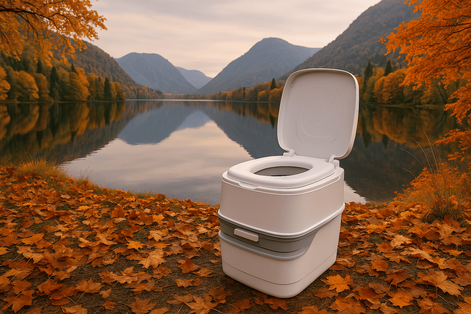 wc para camper en la naturaleza