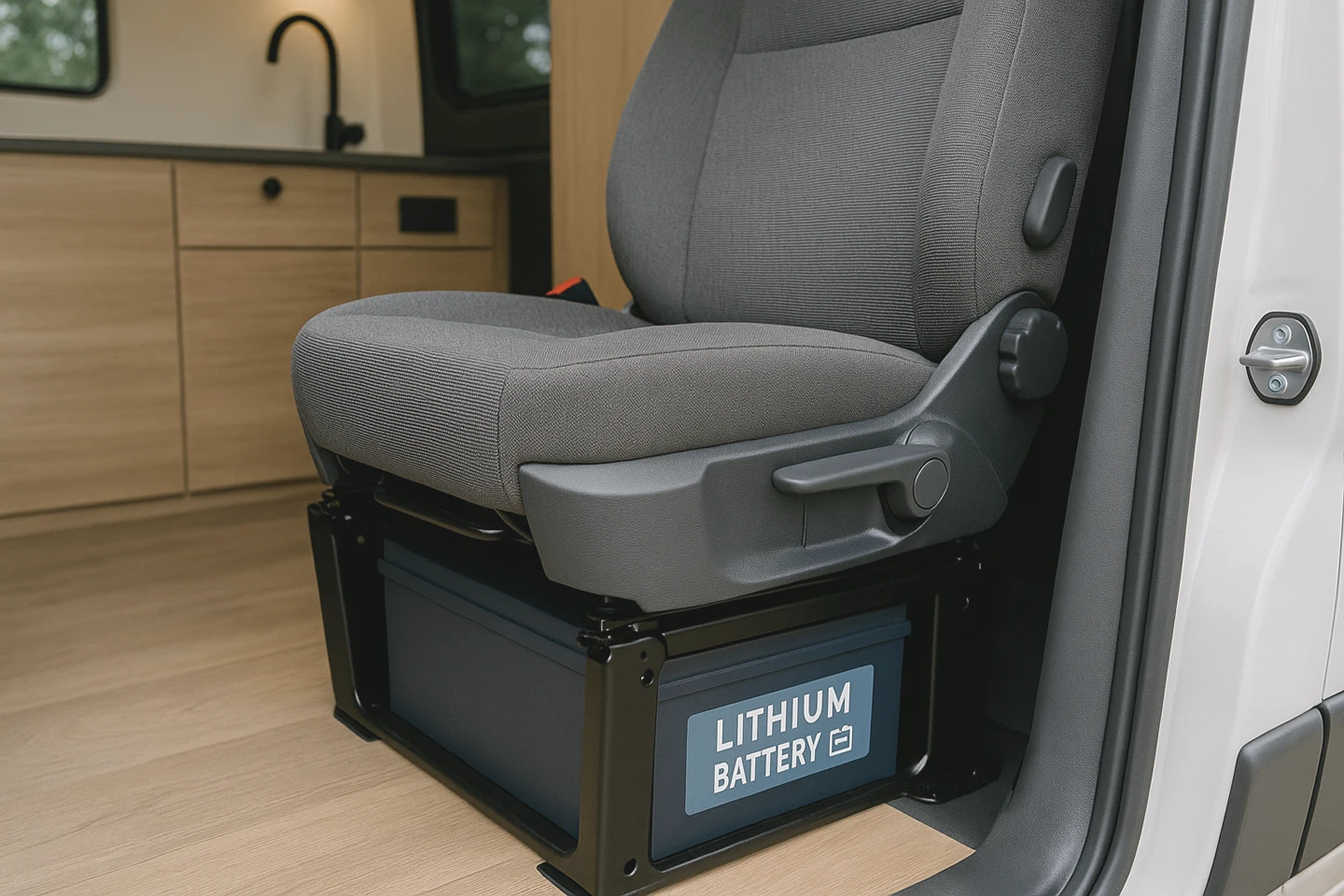 Batería AGM o batería de litio furgoneta camper eleksol bajo asiento destino camper