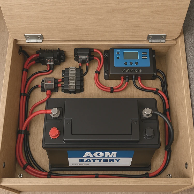 Batería AGM o batería de litio furgoneta instalacion agm