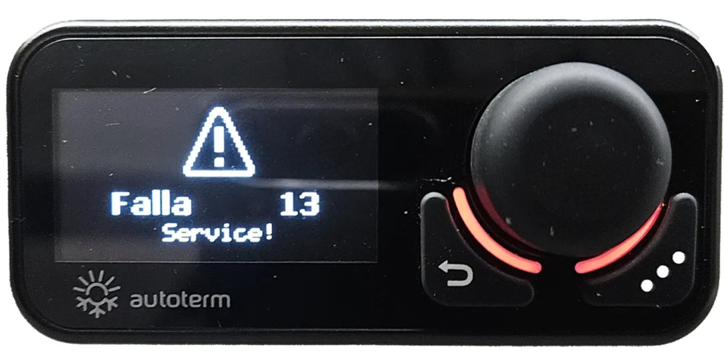 calefaccion estacionaria tira humo blanco error 13 fallo 13