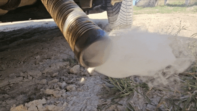 calefacción estacionaria tira humo blanco imagenes