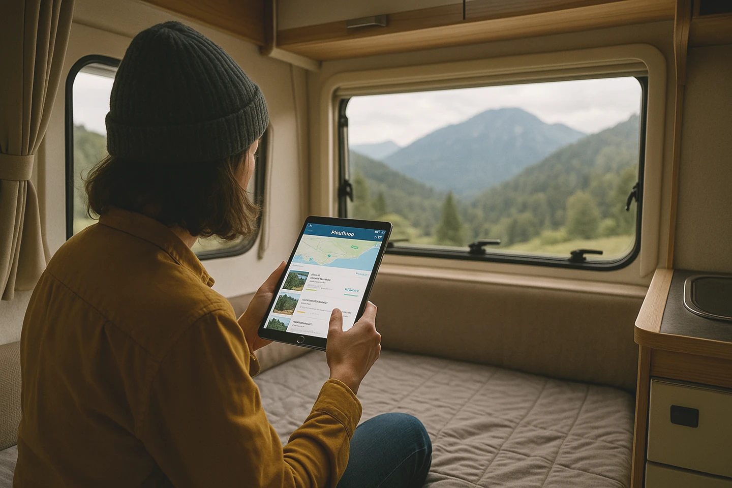 viajar en furgoneta sin miedo aplicaciones de pernocta para dormir con seguridad