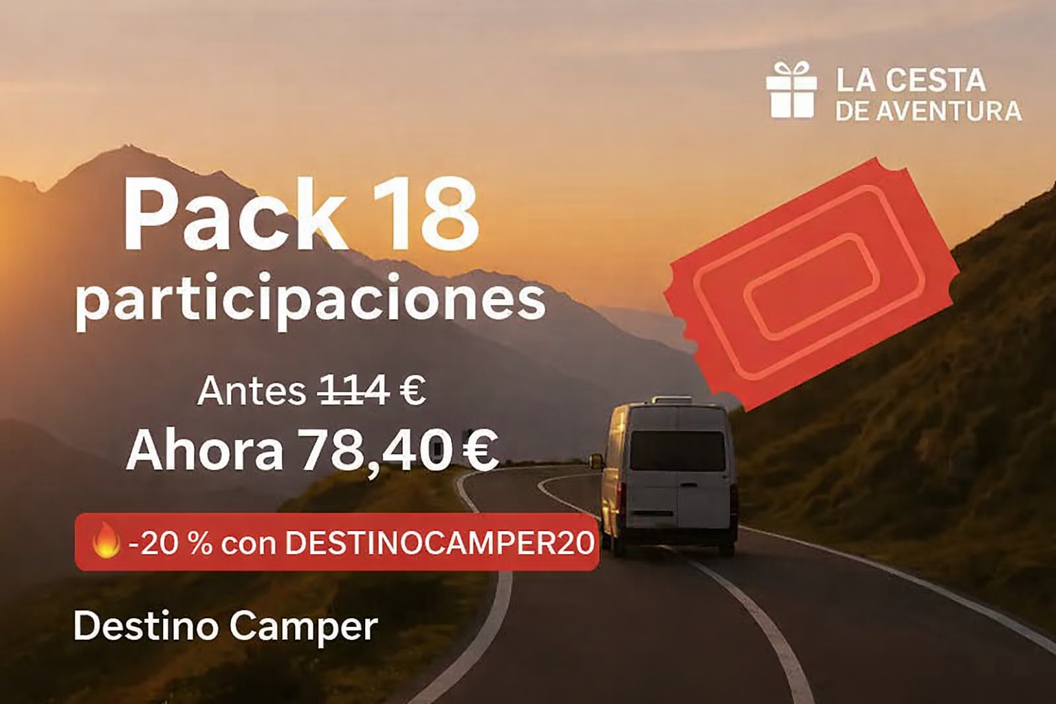 La Cesta de Aventura Pack 18 participaciones