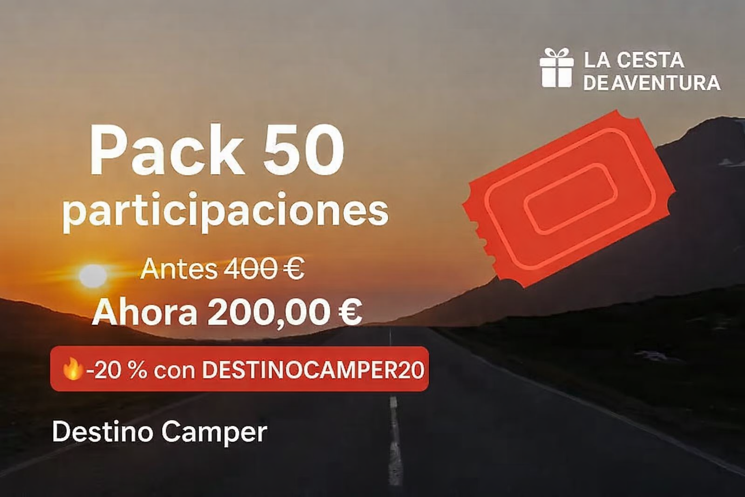 La Cesta de Aventura Pack 50 participaciones