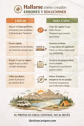 CREADOR DE CONTENIDO CAMPER INFOGRAFIA Hallarse como creador de contenido - mini