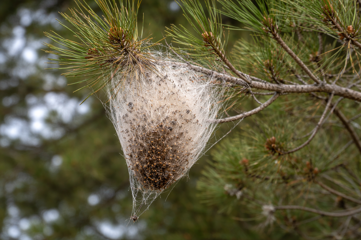 Procesionaria en perros y gatos nido de oruga en pino Procesionaria en perros y gatos nido de oruga en pino