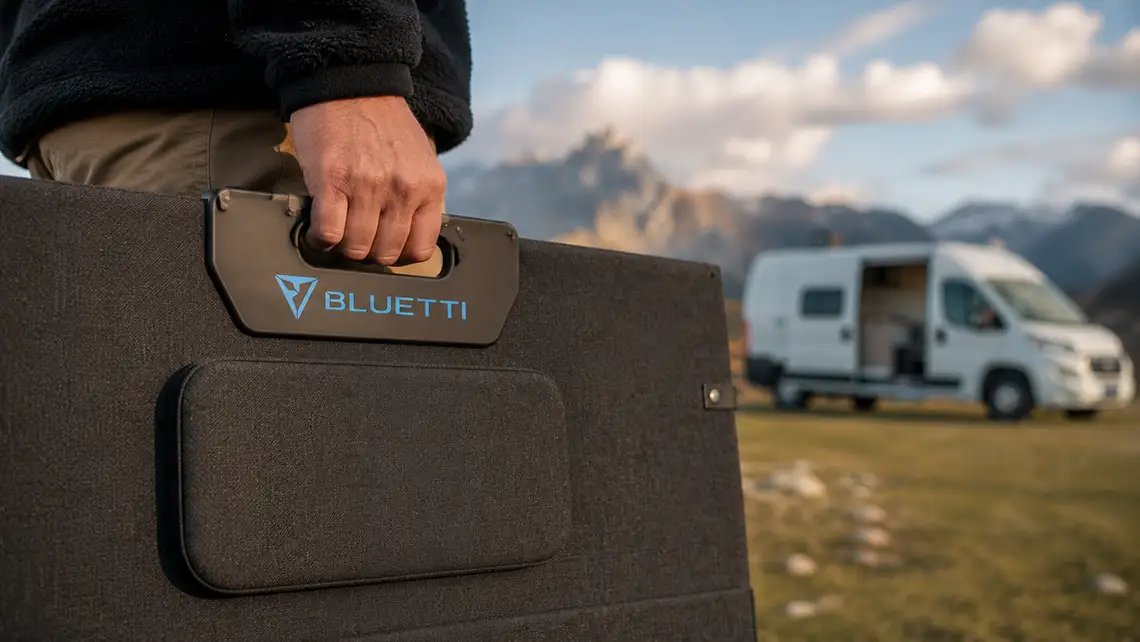 panel solar portátil bluetti pv350 portatil