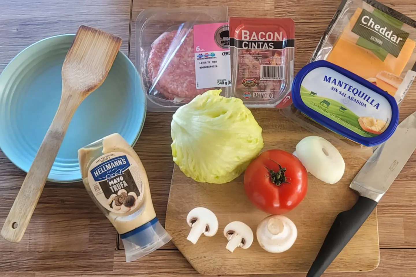 Burguer destino receta facil para furgoneta camper ingredientes