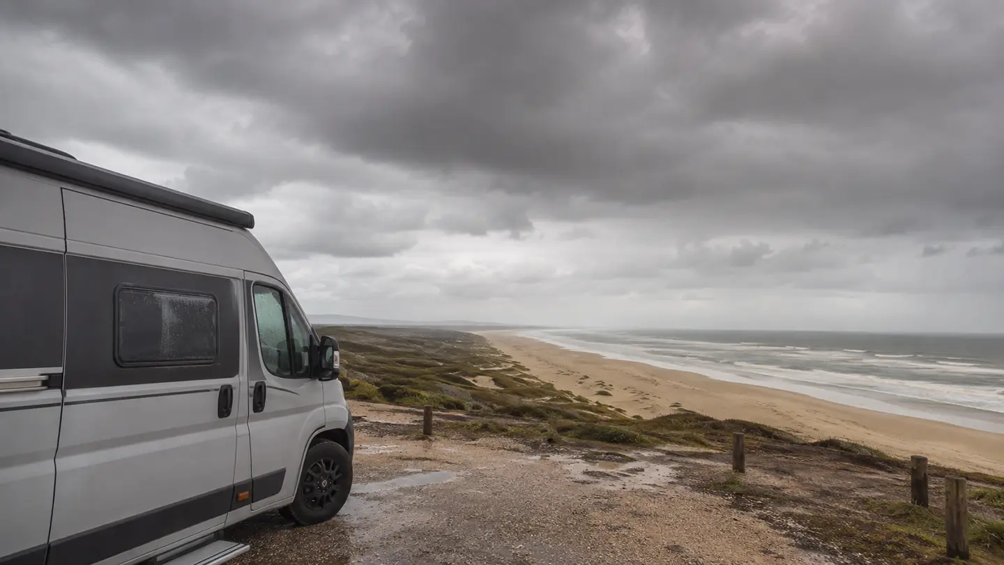 vivir en camper dias aburridos praia de vagueira portugal